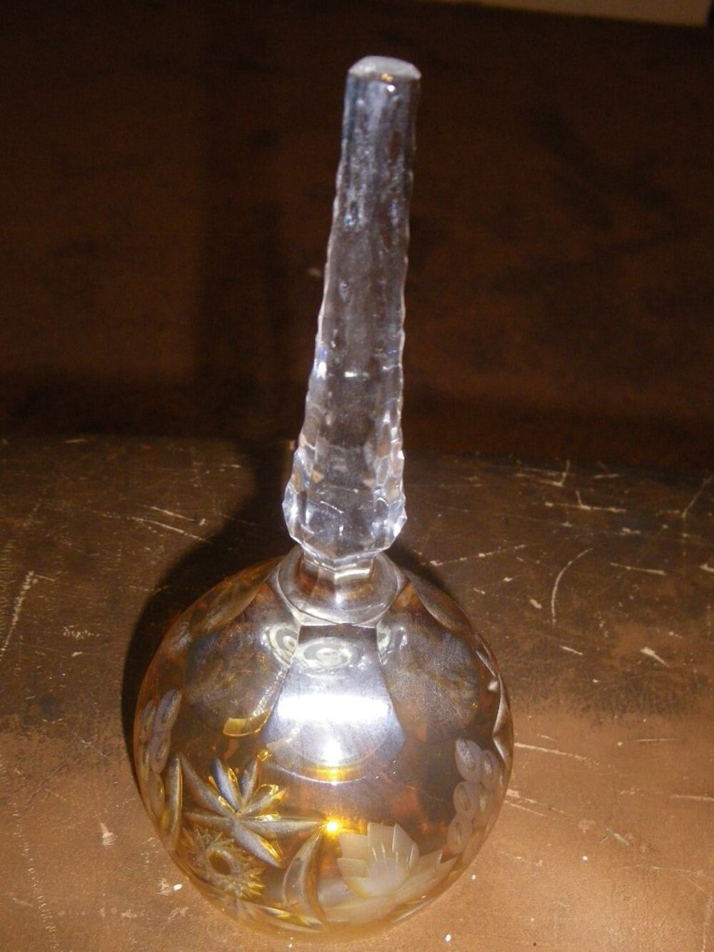 Vintage Yellow Hued Glass Bell Home Decor